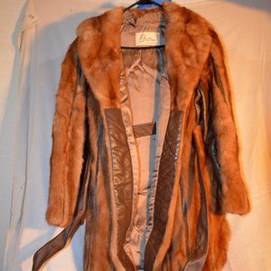 Mink Fur Coat - Vintage, Brown, Medium/Large